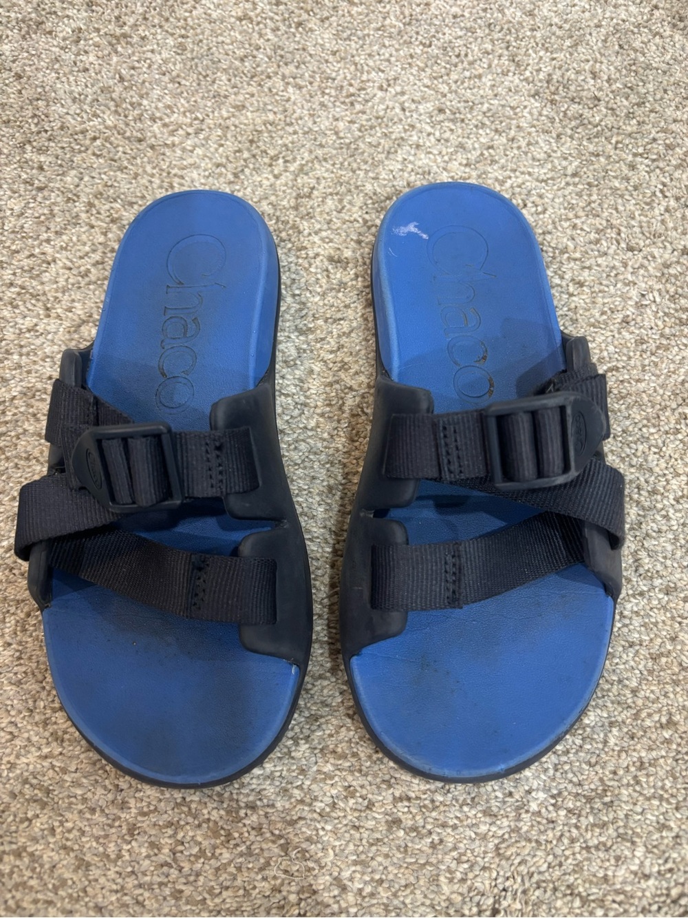 Chaco Kids Chillos Slides Sandals Active Blue Navy Adjustable JCH180313 Kids 3